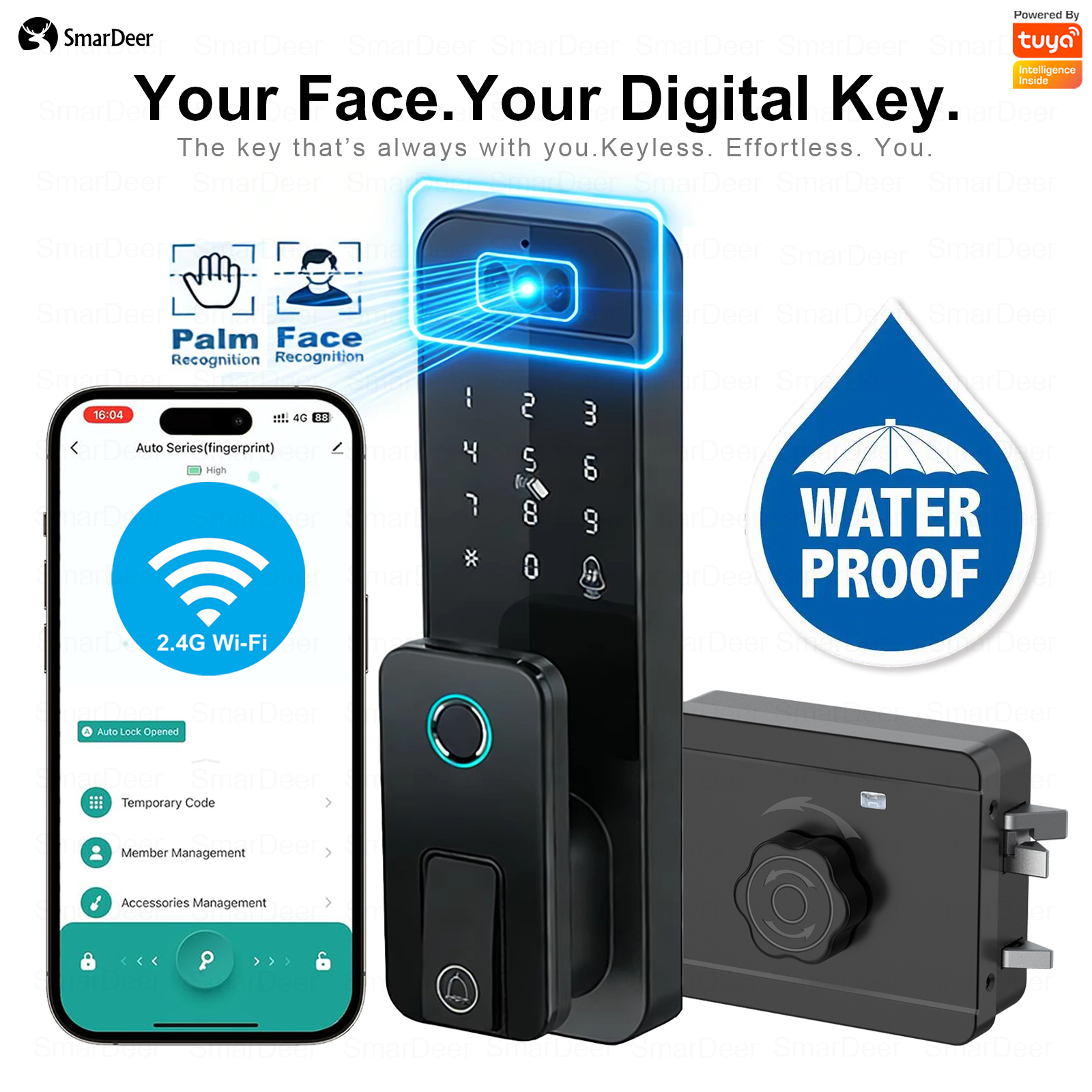 App Smart Garden - Waterproof Outdoor Smart Door Lock Fingerprint
