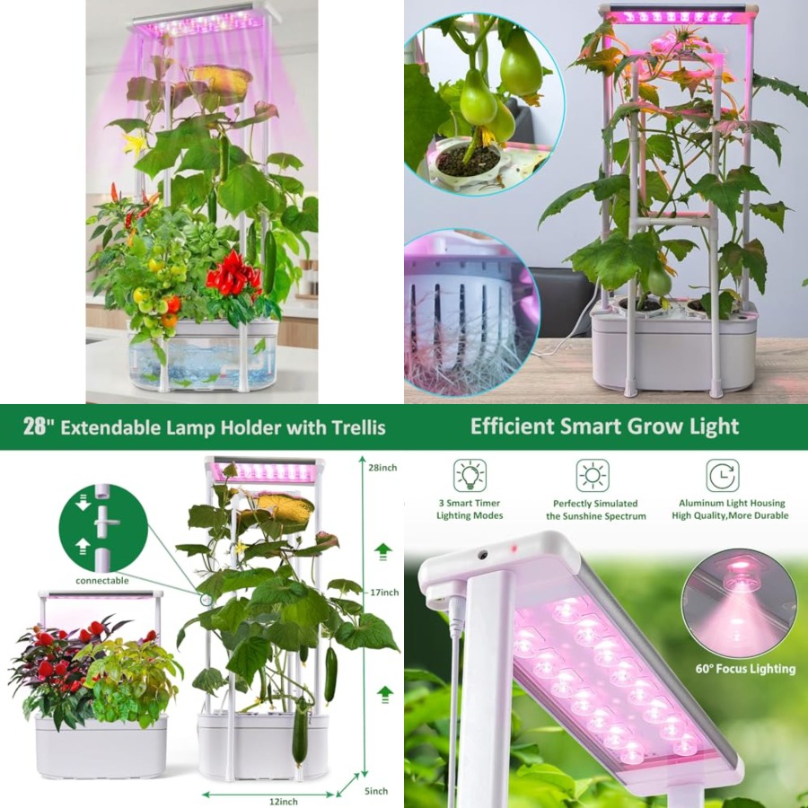 Smart Gardening - Hydroponics Growing System kit with Trellis,
