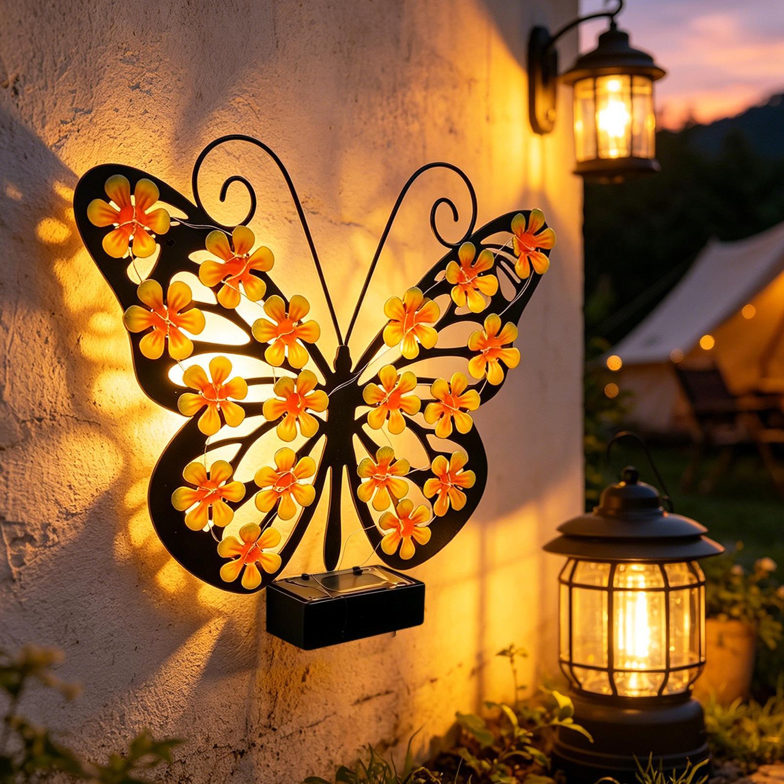 Smart Garden Spotlights - LED Solar Metal Wall Lights Decoration