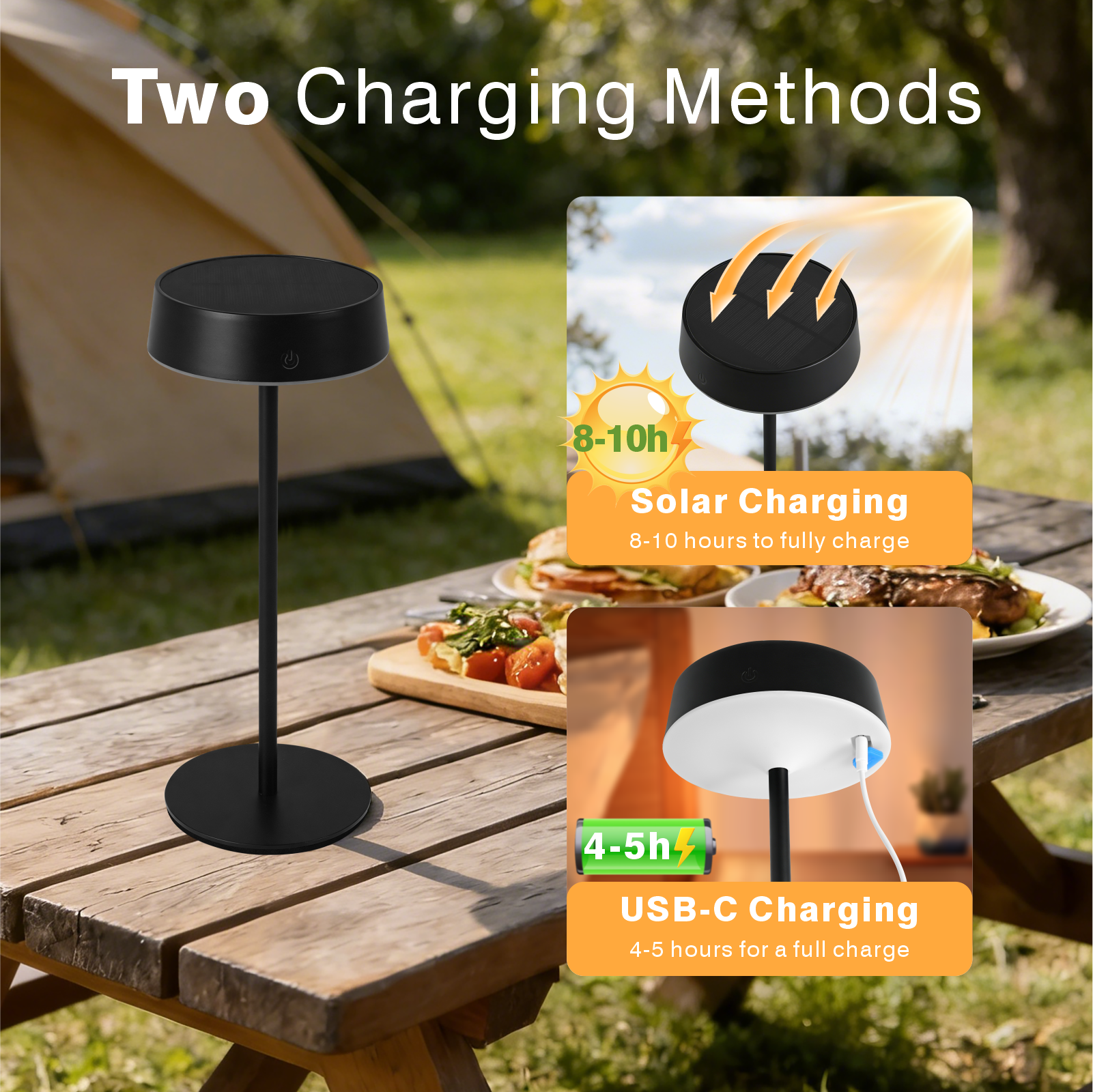 Smart Garden Spotlights - Wireless Solar Table Lamp Waterproof Outdoor