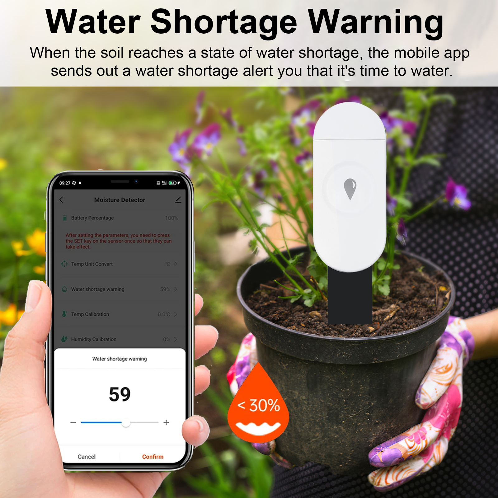 App Smart Garden - Tuya Temperature Humidity Moisture Detector Smart