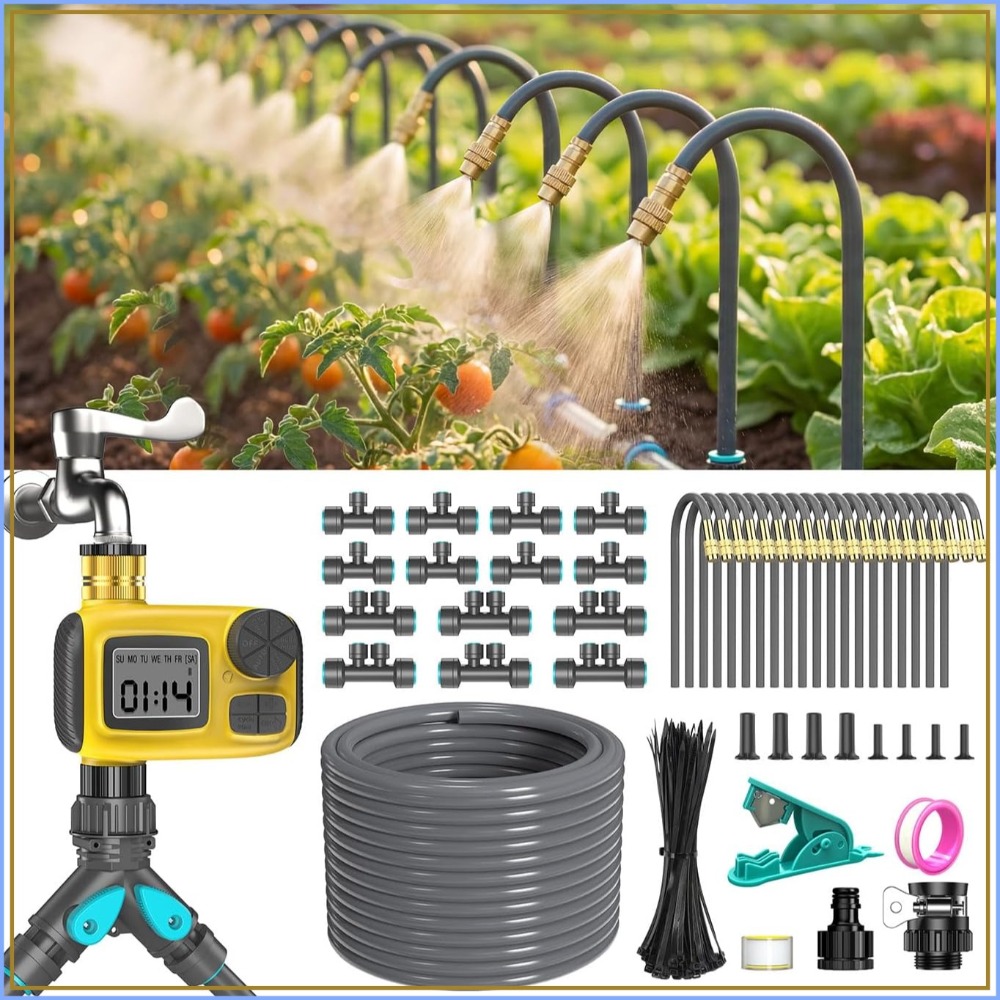 Smart Gardening - 98ft Drip Irrigation System Kit with