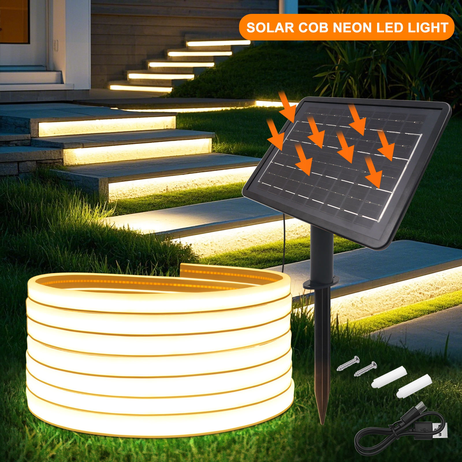 DC 24V Solar Powered COB Neon  - Smart Garden Spotlights 리뷰 및 가격