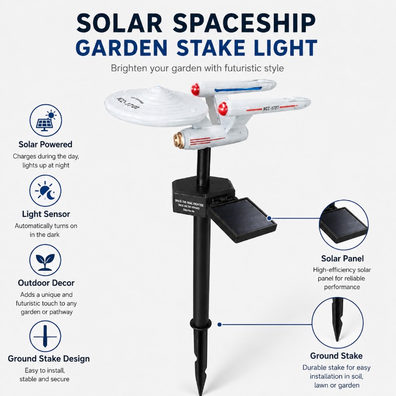 Star Trek USS Enterprise Solar - Smart Garden Spotlights 리뷰 및 가격