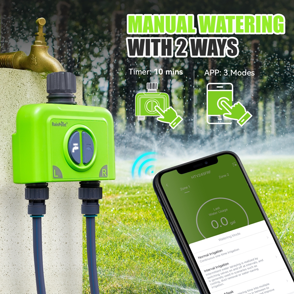 RainPoint 2-ZONE Water Timer W - Smart Garden Timer 리뷰 및 가격