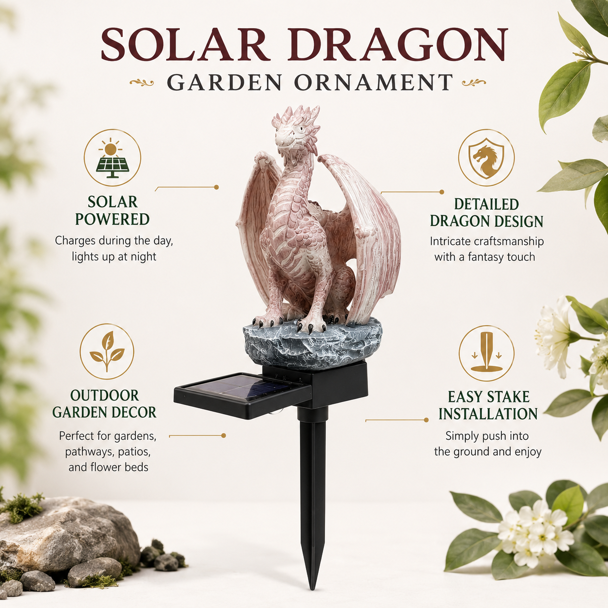 Solar Powered Dragon Garden St - Smart Garden Spotlights 리뷰 및 가격
