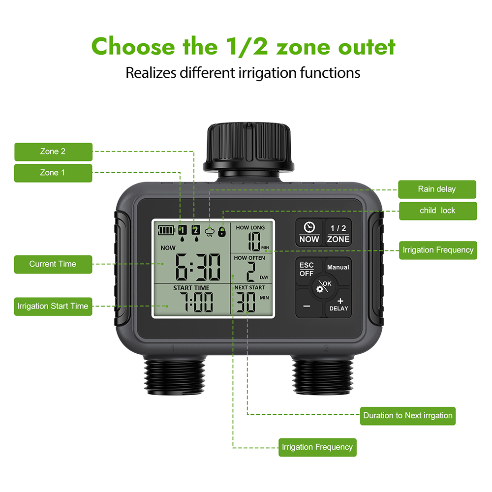 Dual Zone Independent Display  - Smart Garden Timer 리뷰 및 가격