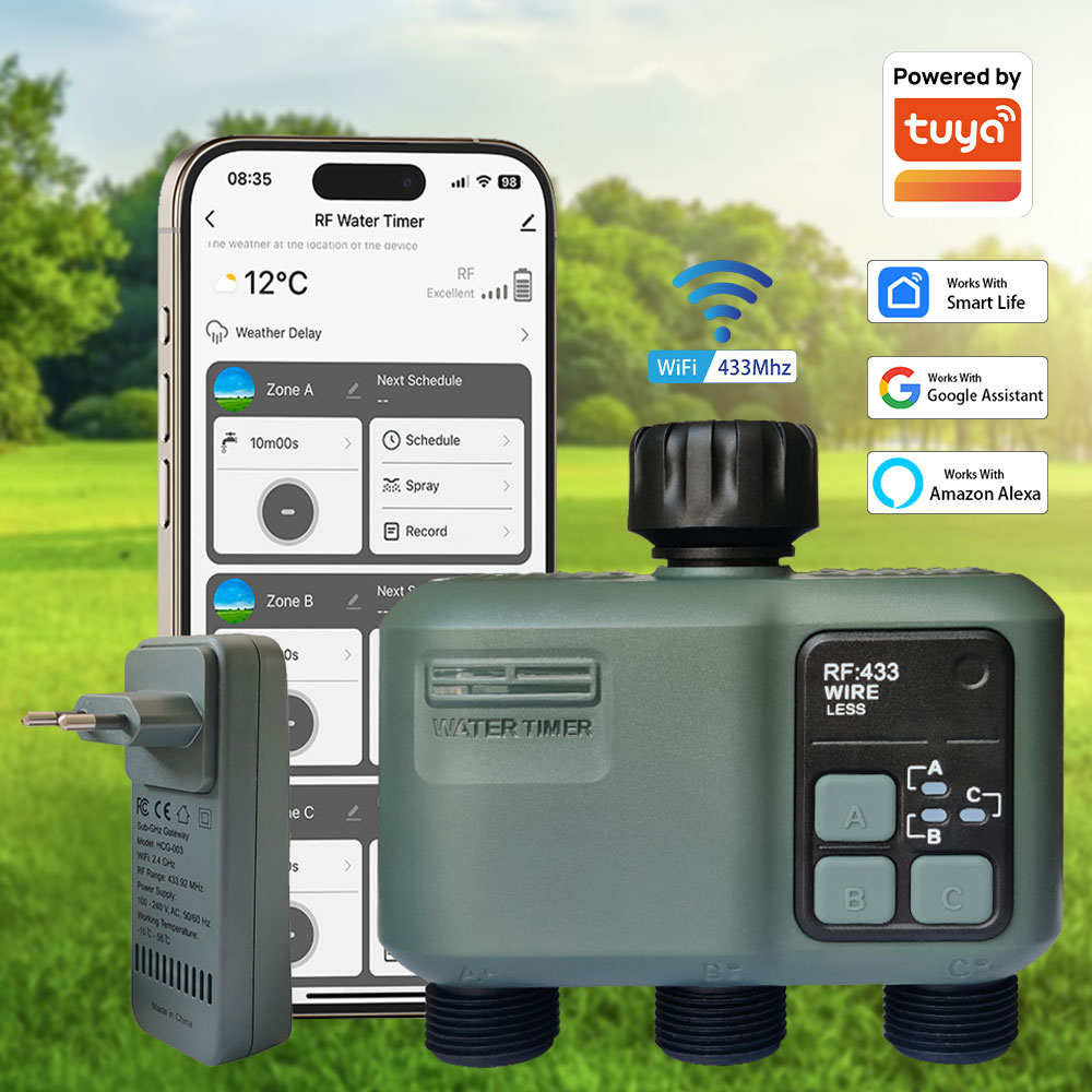 Tuya Wifi+RF433 3-outlet water - Smart Garden Timer 리뷰 및 가격
